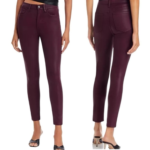 NWT Joe's Jeans The Charlie Coated Highrise Skinny Ankle Vineyard Size 25 - Picture 1 of 6